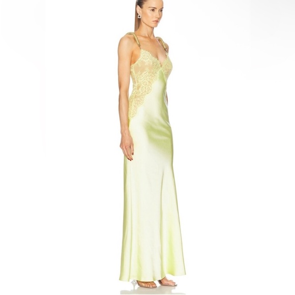 NWT Self-Portrait × Christopher Kane Lace Satin Crystal Embellished Maxi Dress 6 - Picture 3 of 14